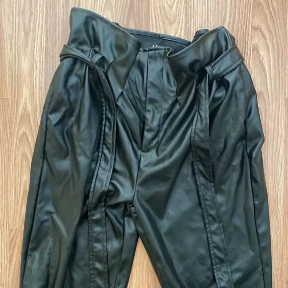 Akira Black Pleather Trouser - Picture 3 of 3